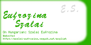 eufrozina szalai business card